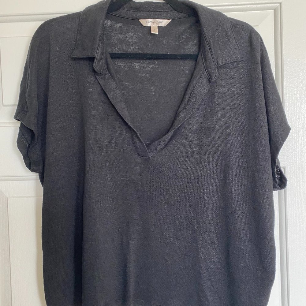 Banana Republic Linen Blend Polo Shirt